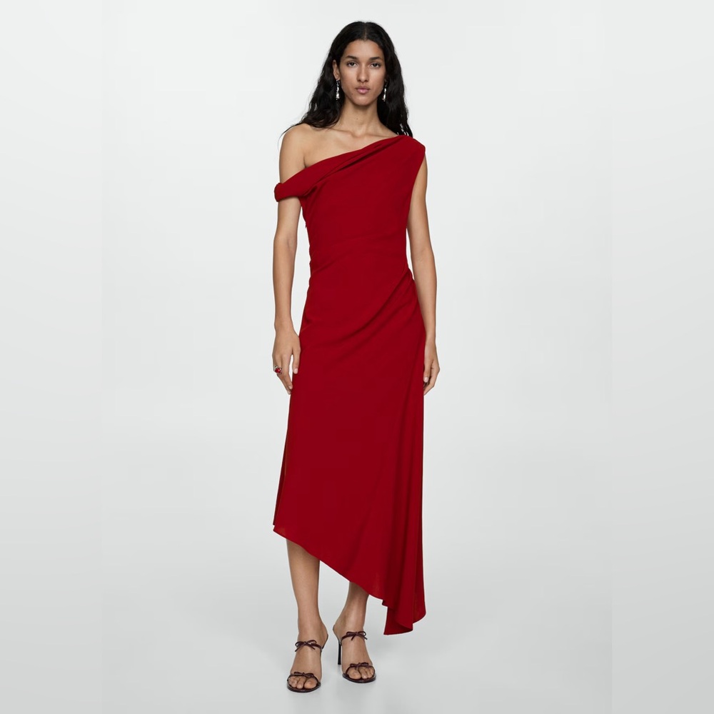 Like New Mango Asymmetrical pleated dress